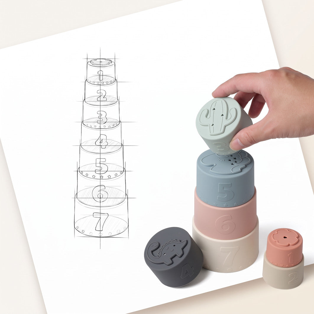 Bicchieri impilabili - Dal disegno alla torre