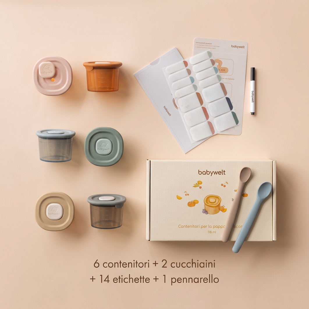 Contenitori per la pappa - 6 contenitori con confezione regalo