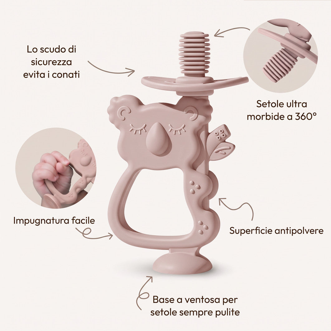 Massaggiagengive Koala - Rosa cipria, dettagli
