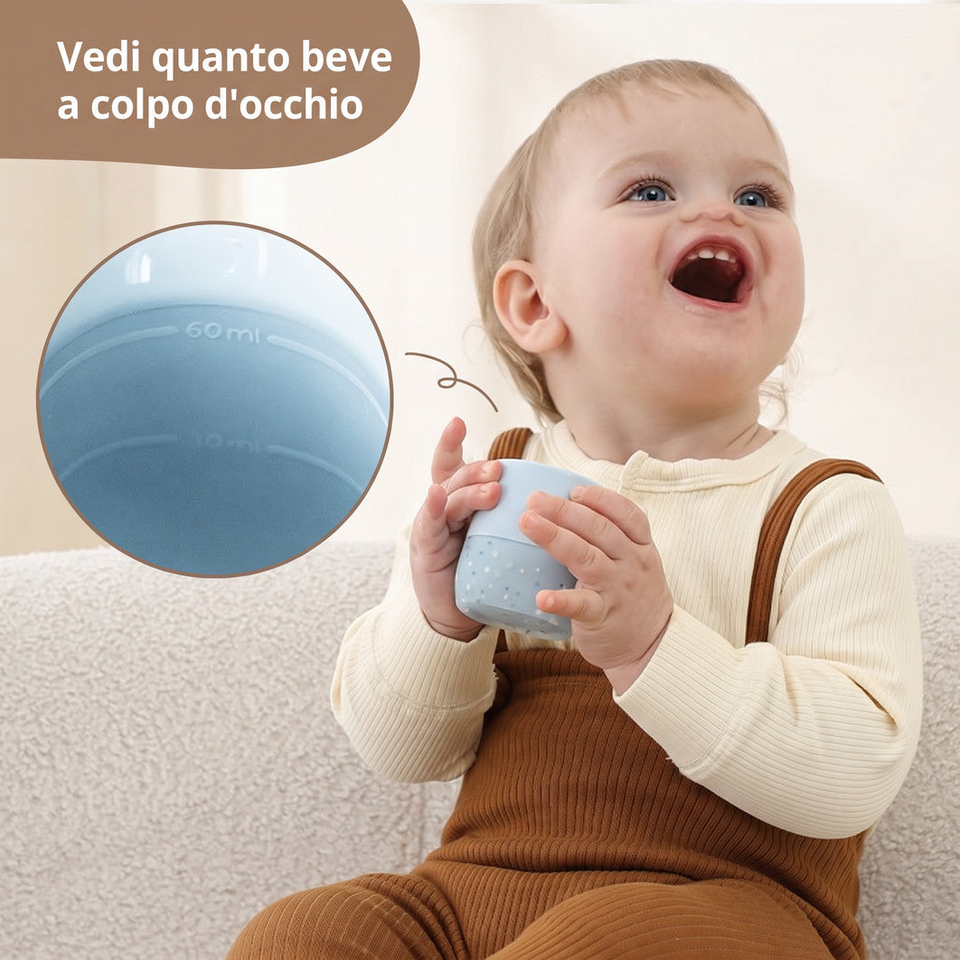 Primo bicchiere 60 ml - Tacche 60 ml, bimbo che ride