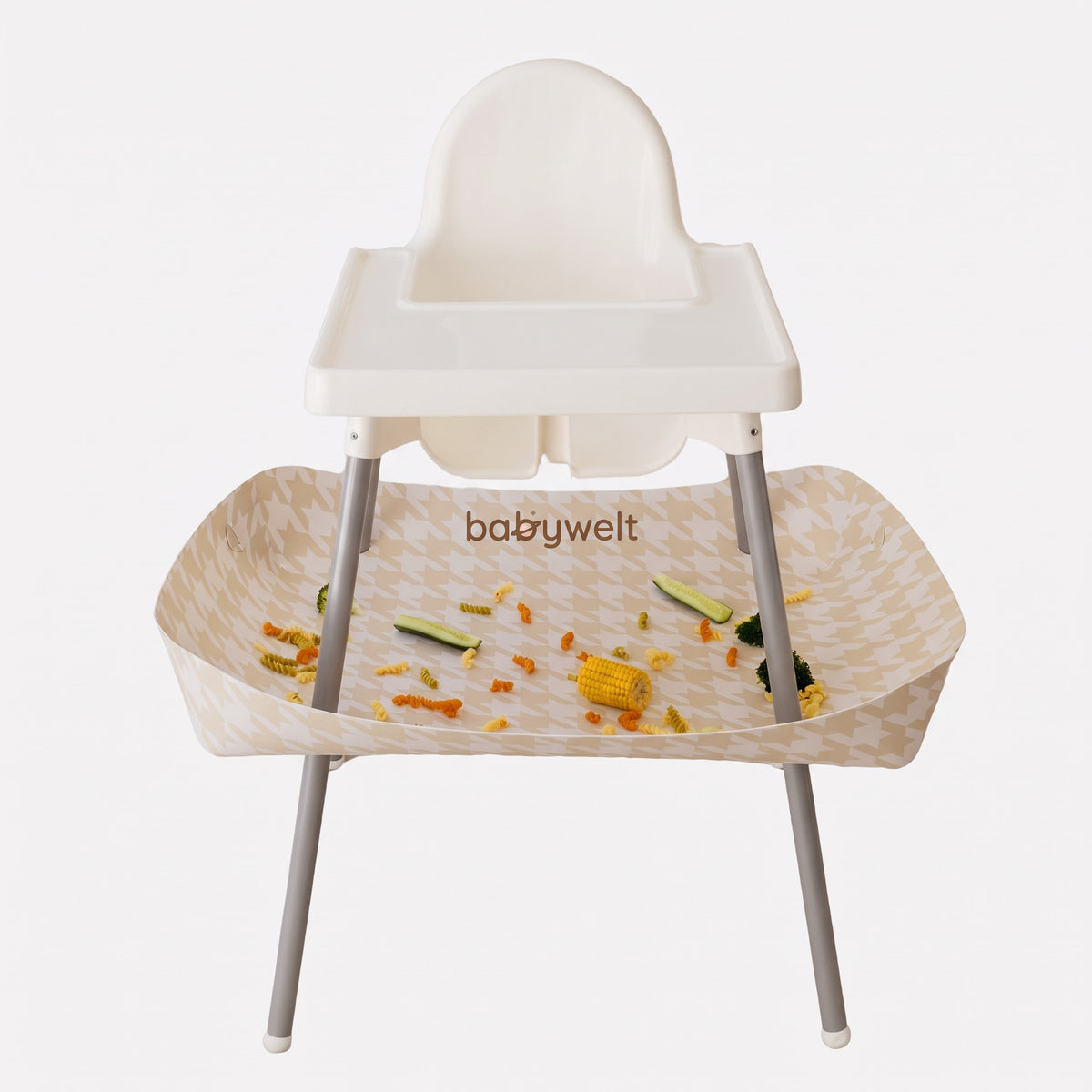 Raccogli-pappa per seggiolone - IKEA Antilop, Pied-de-poule mandorla