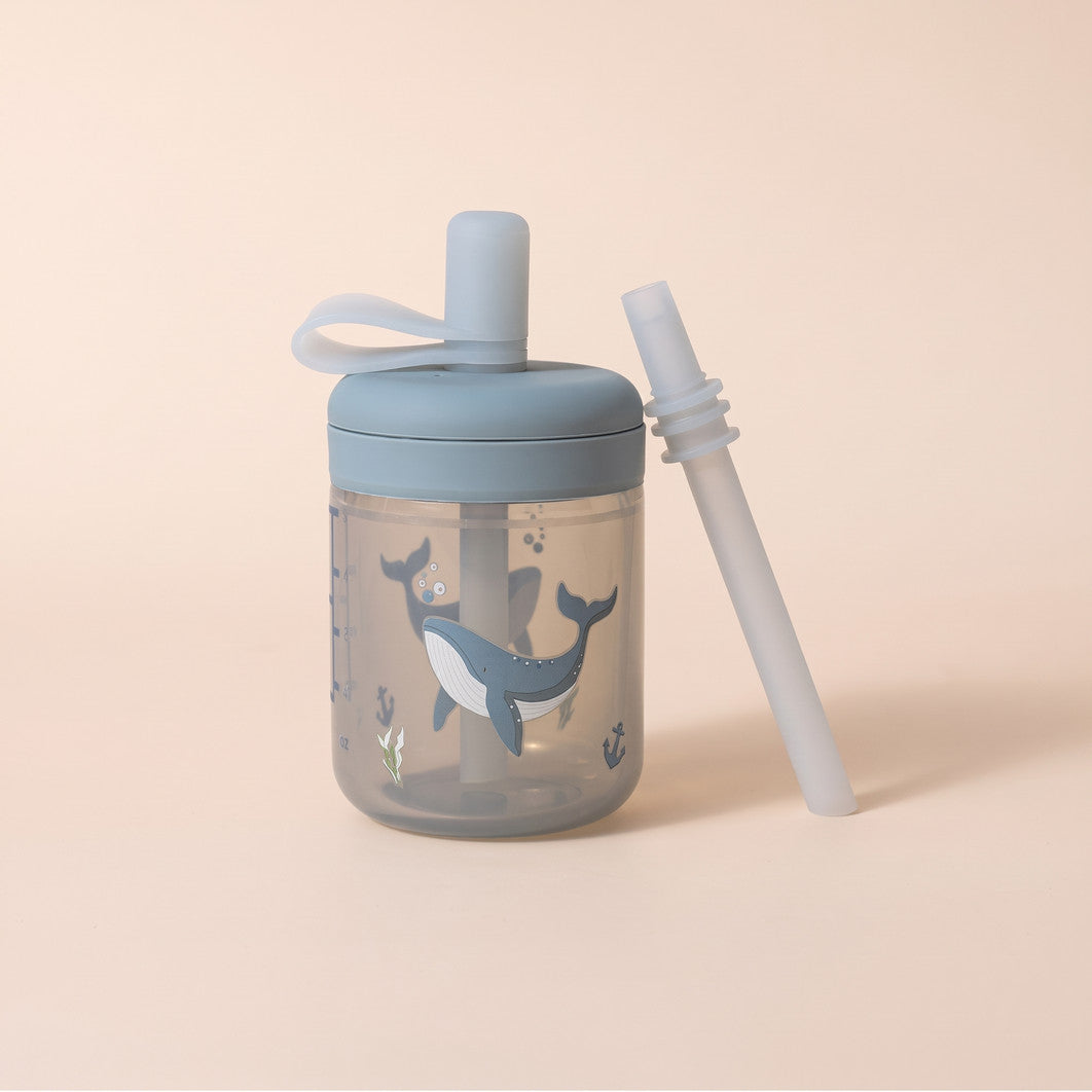 Tazza con cannuccia 150 ml - Balena