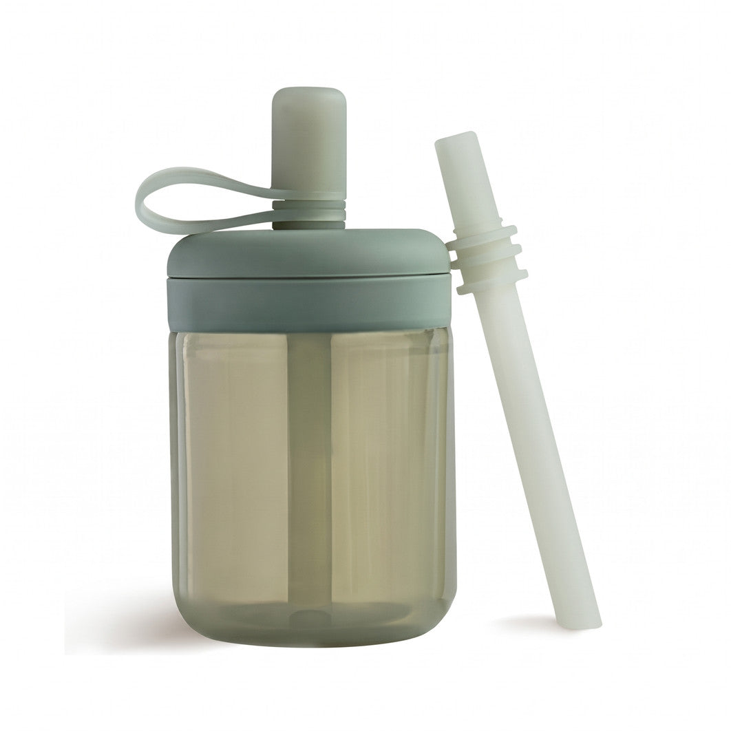 Tazza con cannuccia 150 ml - Salvia