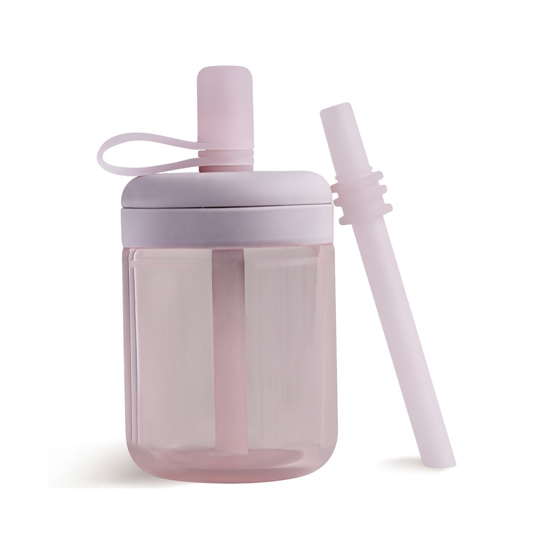 Tazza con cannuccia 150 ml - Lilla tenue