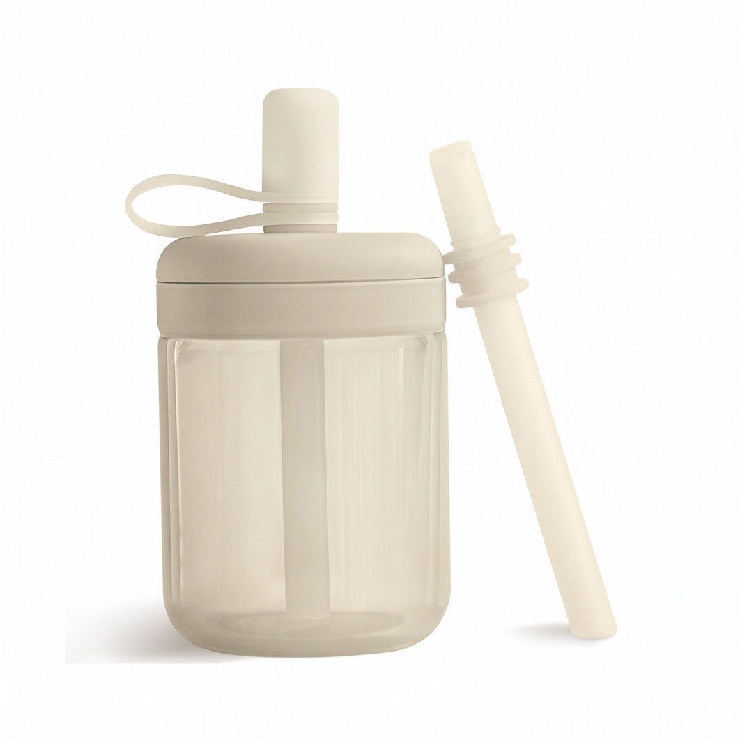 Tazza con cannuccia 150 ml - Sabbia