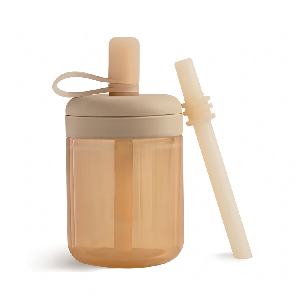 Tazza con cannuccia 150 ml - Caramello