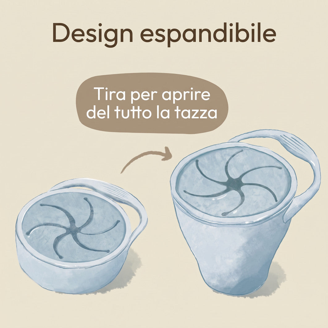 Tazza porta snack - Design espandibile