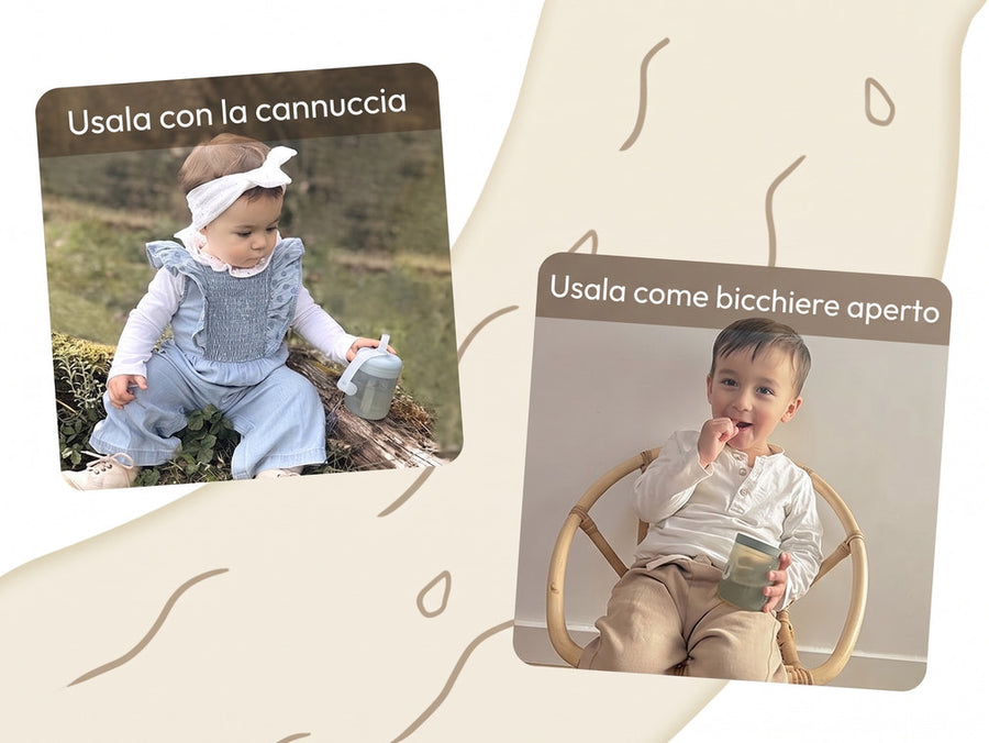 Sorseggia impara scopri, Con cannuccia o bicchiere aperto