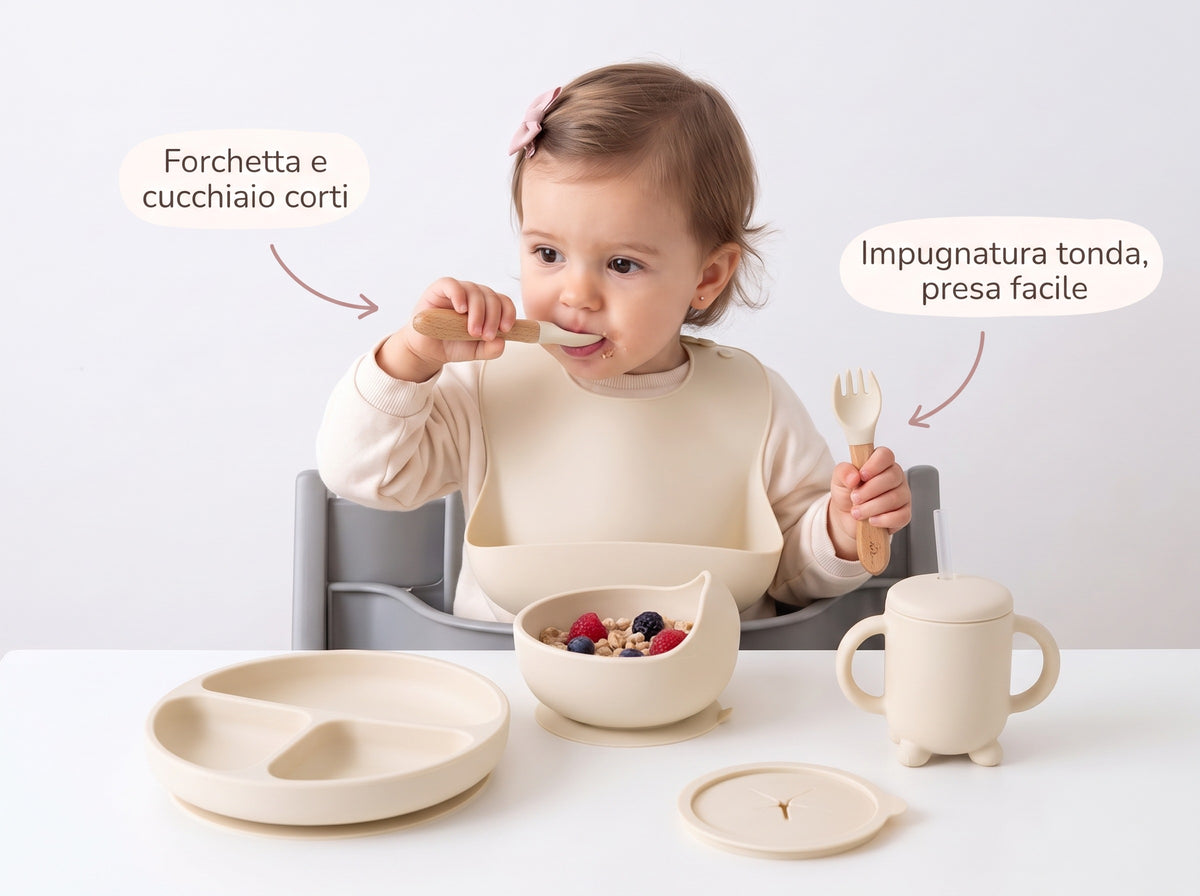 Forchetta e cucchiaio corti