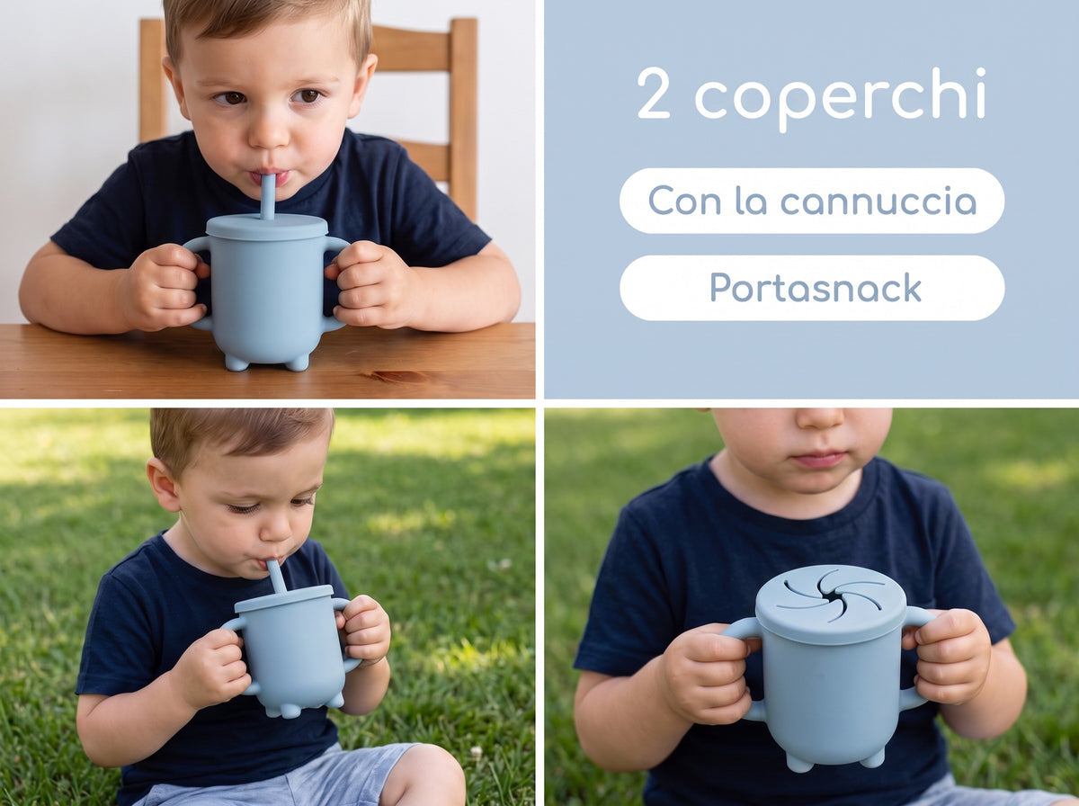 Bicchiere con cannuccia
