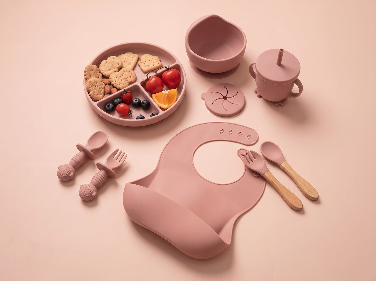 Set pappa per lo svezzamento (Rosa cipria/Polvere)