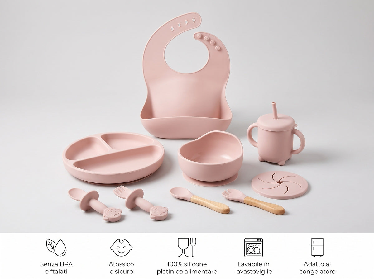 Set e icone della sicurezza - Rosa cipria/Polvere