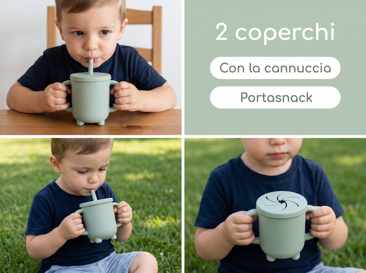 Bicchiere con cannuccia